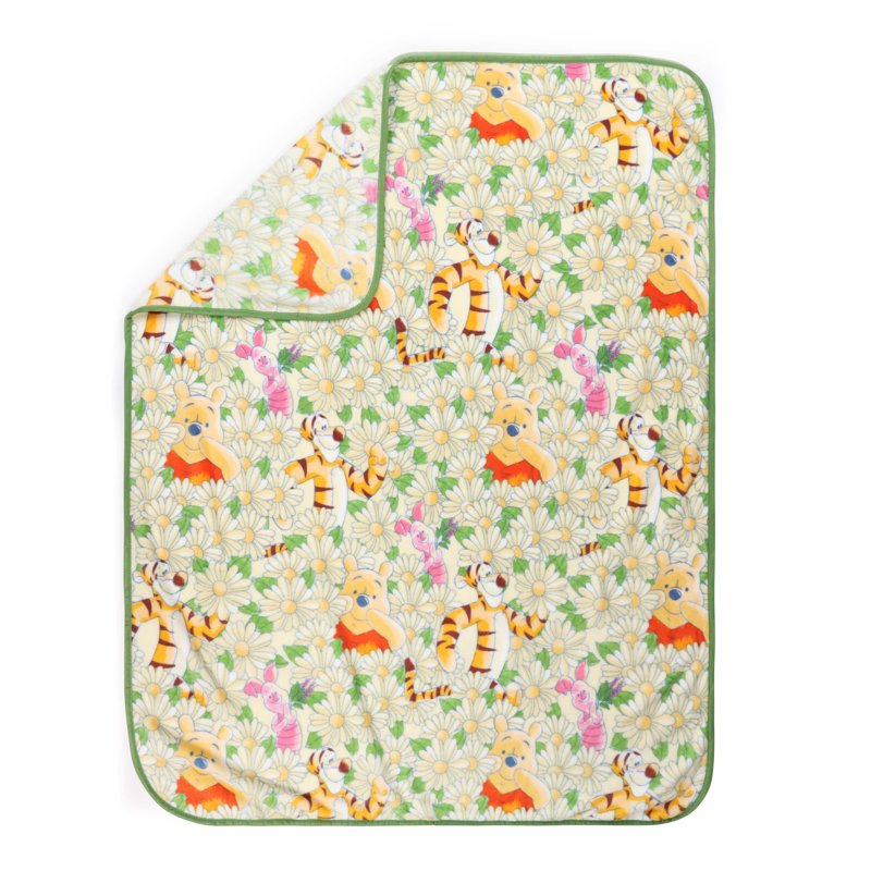 Kids Throw Blanket with Winnie The Pooh Characters - Soft Coral Fleece, 46 x 60 Inches