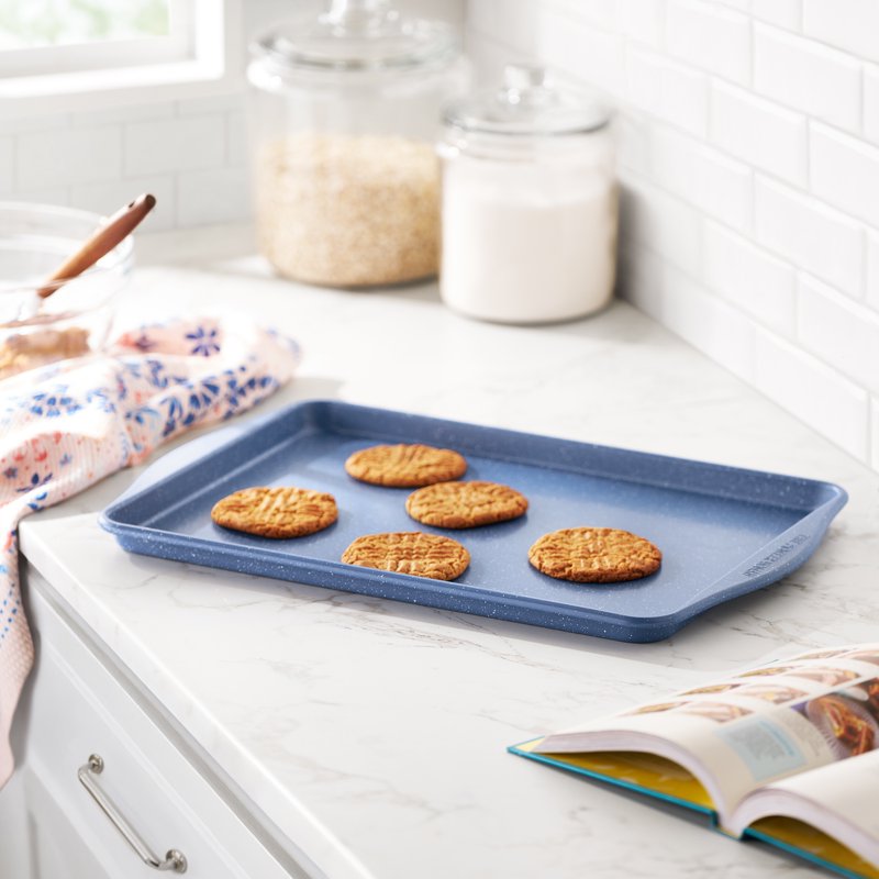 Large Nonstick Cookie Sheet - 13" x 18" - Blue Speckle