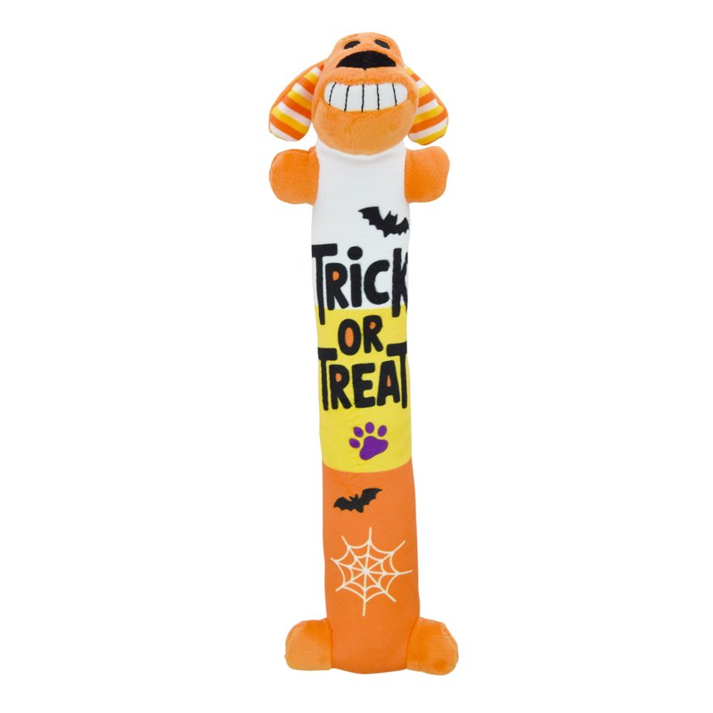 Halloween Dog Toys 12-Inch Smiling Dog 2-Pack - Plush Squeaky Dog Toys for Seasonal Fun - Variation 2