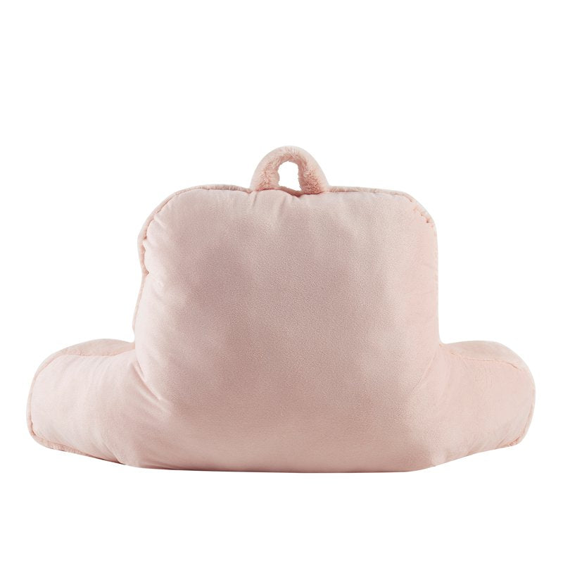 Mainstays Faux Fur Plush Bed Rest Pillow - Peach Pink, 18.5 x 32.5 in