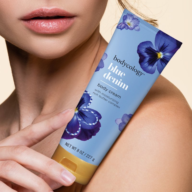 Blue Denim Shea Butter Body Cream - Ultra-Hydrating Floral & Fruity Lotion