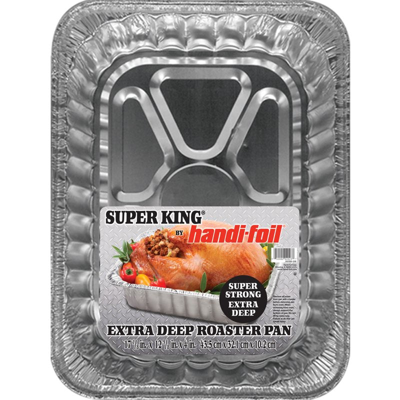 Aluminum Extra Deep Super King Roaster Pan - 3 Pack