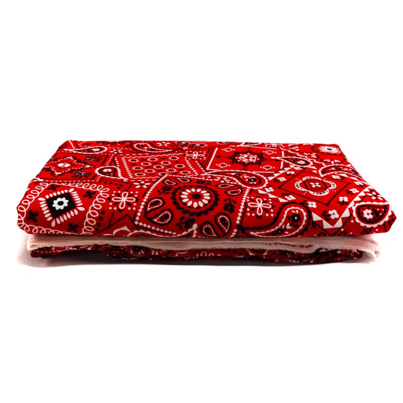 Cotton Bandana Fabric - 3 Yards Red Printed Craft & Sewing Material