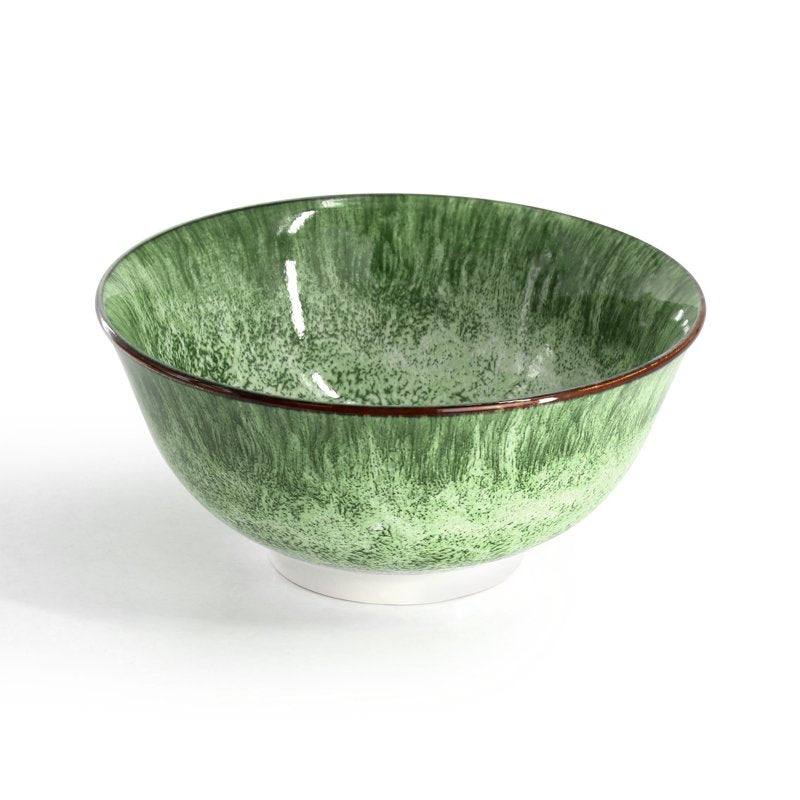 16 Piece Porcelain Double Bowl Dinnerware Set - Green