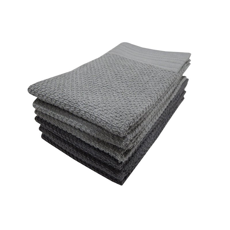 6-Piece Bar Mop Kitchen Towel Set - Gray