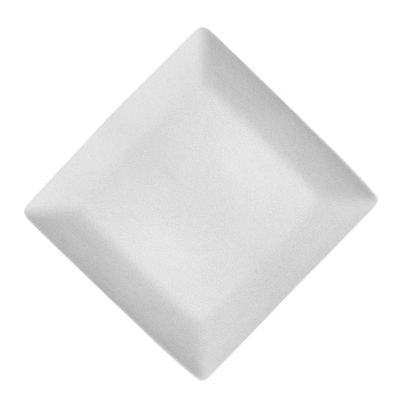 Cream Square-Shaped Dinner Plate - Durable Stoneware