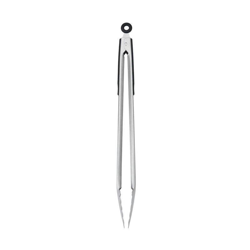 16-Inch Stainless Steel Locking Food Tongs - Silver