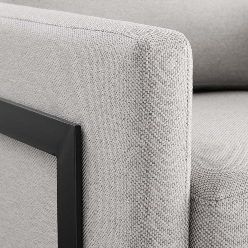 Upholstered Fabric Accent Chair with Stainless Steel Frame - Multiple Colors