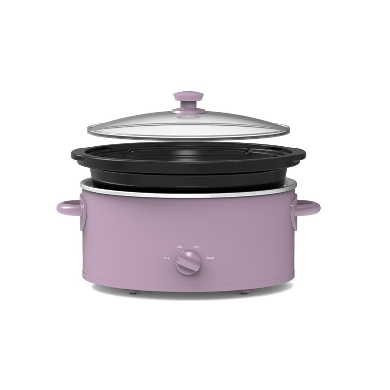 6 Quart Slow Cooker - Stainless Steel, Lilac Bloom