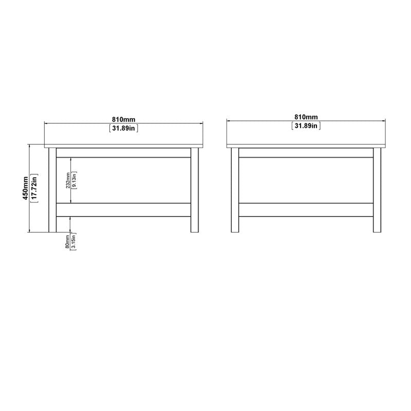 Modern-Traditional Coffee Table with Open Shelf - Multiple Colors