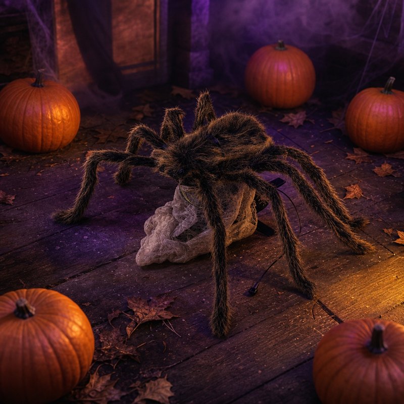 Halloween Jumping Prop Animated Scary Furry Decor with Lights & Sounds