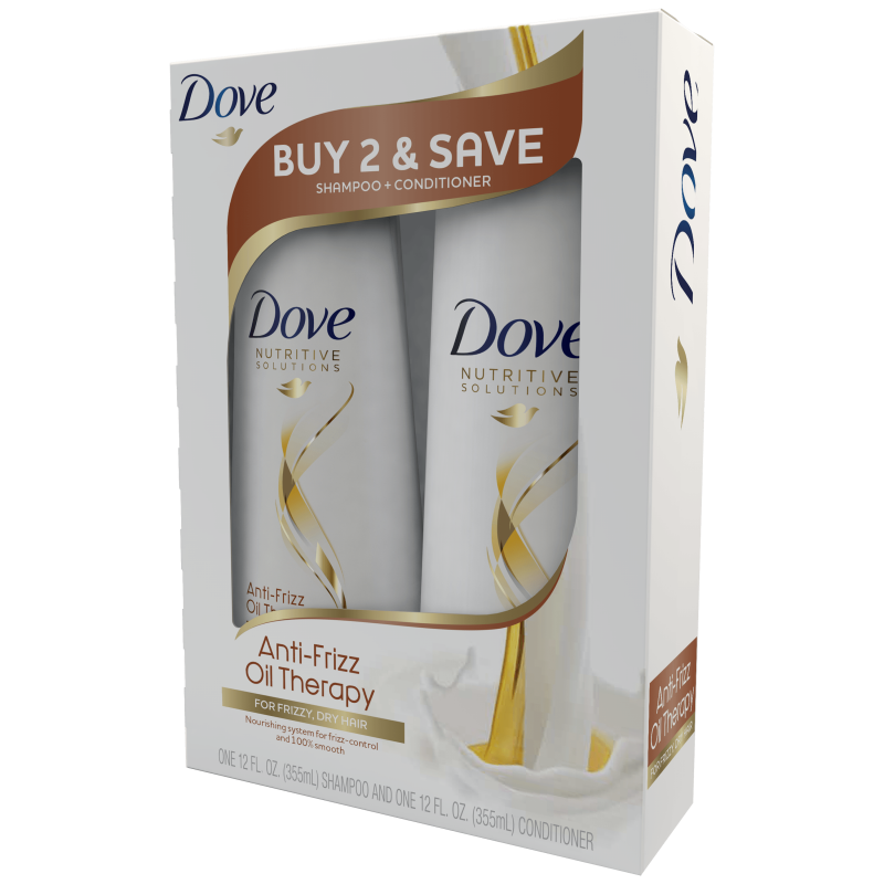 Anti-Frizz Shampoo & Conditioner Duo - 12 oz, 2 Count