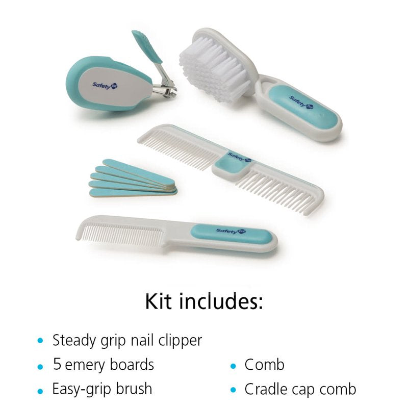 25-Piece Baby Healthcare and Grooming Kit with Carrying Clutch - Arctic Blue