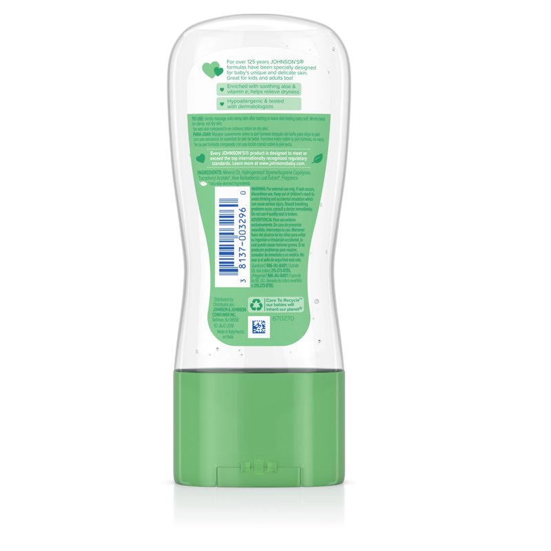 Moisturizing Baby Oil Gel with Aloe Vera & Vitamin E for Dry Skin