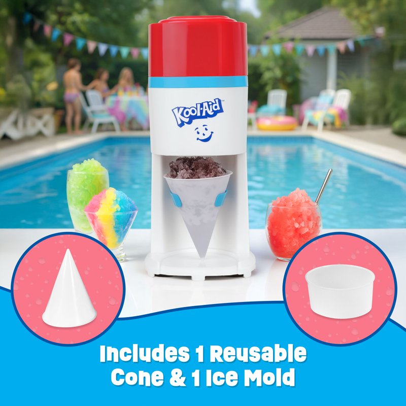 Snow Cone Maker Party Kit with 3 Flavored Syrups - Red, White & Blue