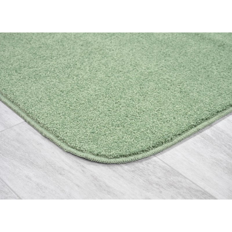 Garland Washable Bath Rug Set - 3 Piece Deep Fern Bathroom Mat & Toilet Lid Cover
