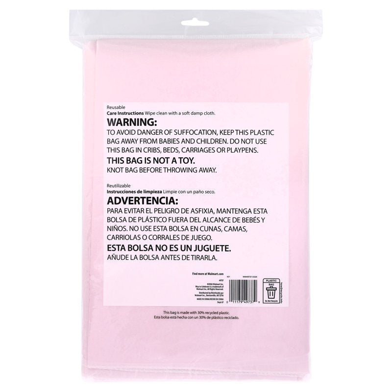 Rectangular Pink Vinyl Table Cover - 54" x 84"