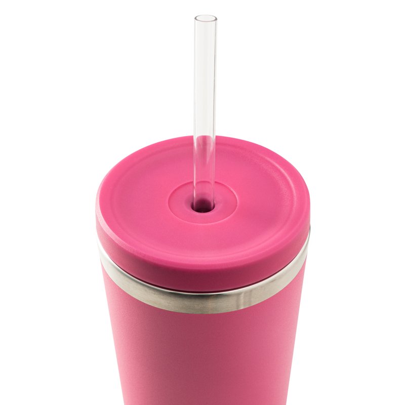 Stainless Steel Ranger Tumbler with Straw 24oz - Bright Pink, 12 Pack