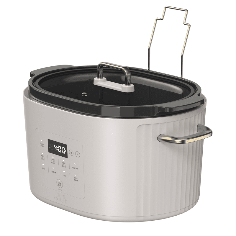6QT Programmable Slow Cooker - Sand White