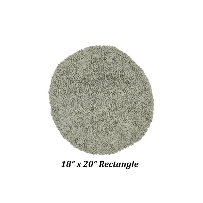 Sage Toilet Lid Cover 18x20 Inches - Soft Cotton, Non-Slip Bathroom Accessory