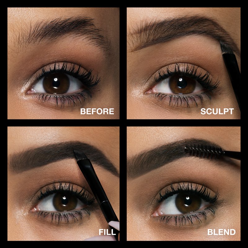 Long-Lasting Eyebrow Pomade with Dual-Ended Sculpting Brush and Spoolie