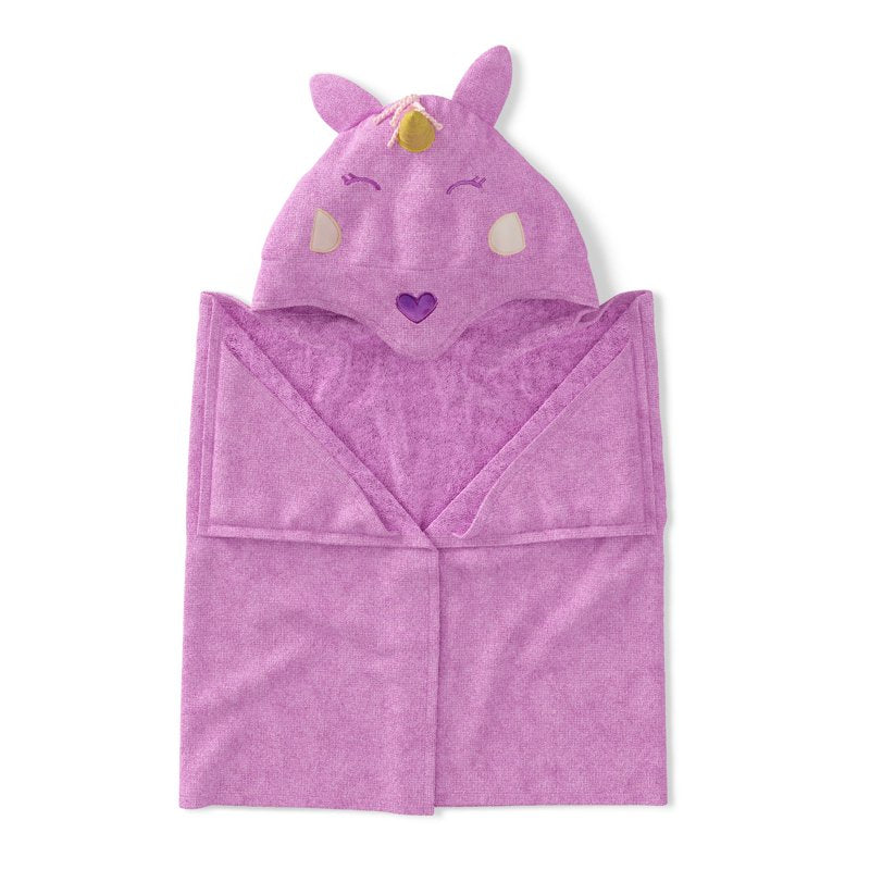 Kids Hooded Cotton Terry Bath Towel - Unicorn - 25 x 50 Inches