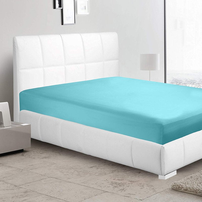 Full Size Teal Microfiber Fitted Sheet - Clara Clark Premier 1800 Collection