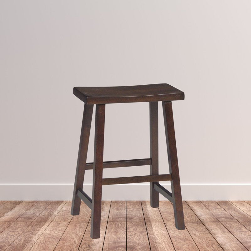 Wood Counter Height Stool - 24-Inch, Walnut Finish