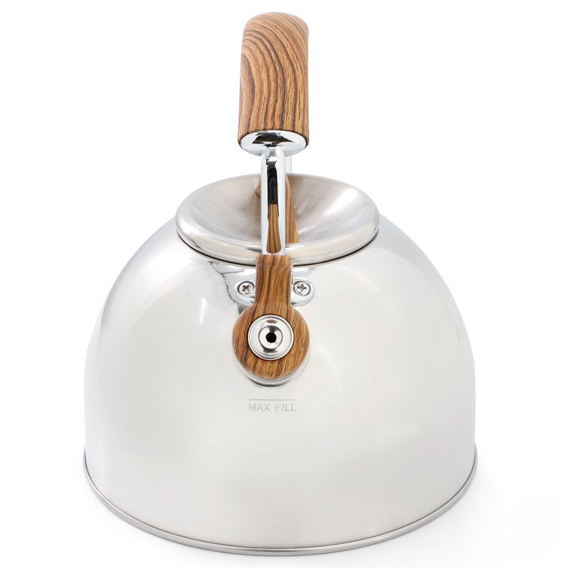 2 Quart Whistling Tea Kettle - Mirror Polish Stainless Steel