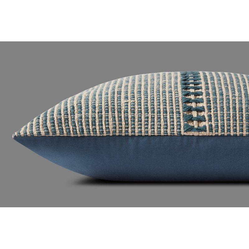 Blue Natural Decorative Pillow 22x22 Inch - Chris Loves Julia x Loloi