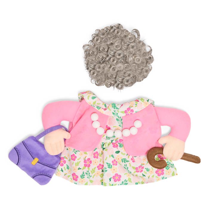 Petco Grandma Illusion 2-Piece Pet Costume Small with Wig & Costume