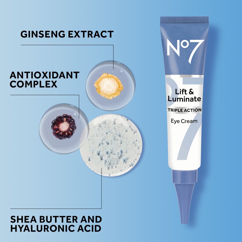Triple Action Eye Cream with Peptides and Vitamin C, 0.5 oz