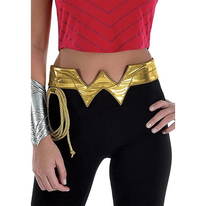 Women's Wonder Woman Costume Accessory Kit Large/X-Large - Includes Top, Belt, Gauntlets, Lasso & Headband