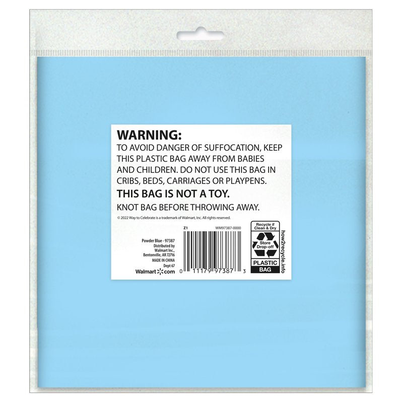 Light Blue Rectangular Plastic Table Covers - 6 Pack, 54" x 108"