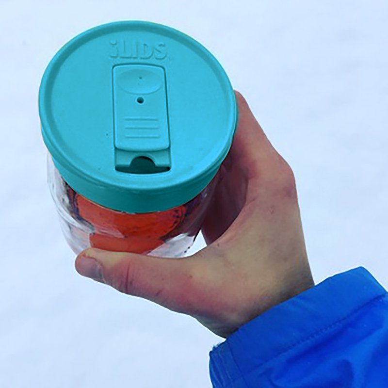 Reusable Wide Mouth Mason Jar Lids - 3 Pack, 3.375 in, Blue