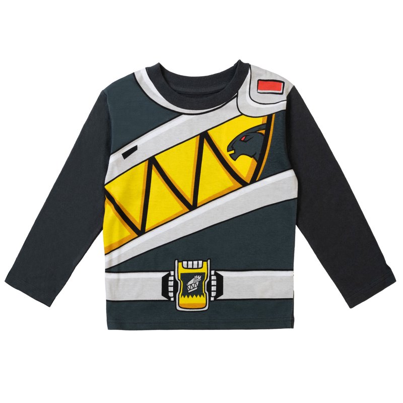 Power Rangers Toddler Boys 3-Pack Long Sleeve T-Shirts Red Blue Charcoal 3T