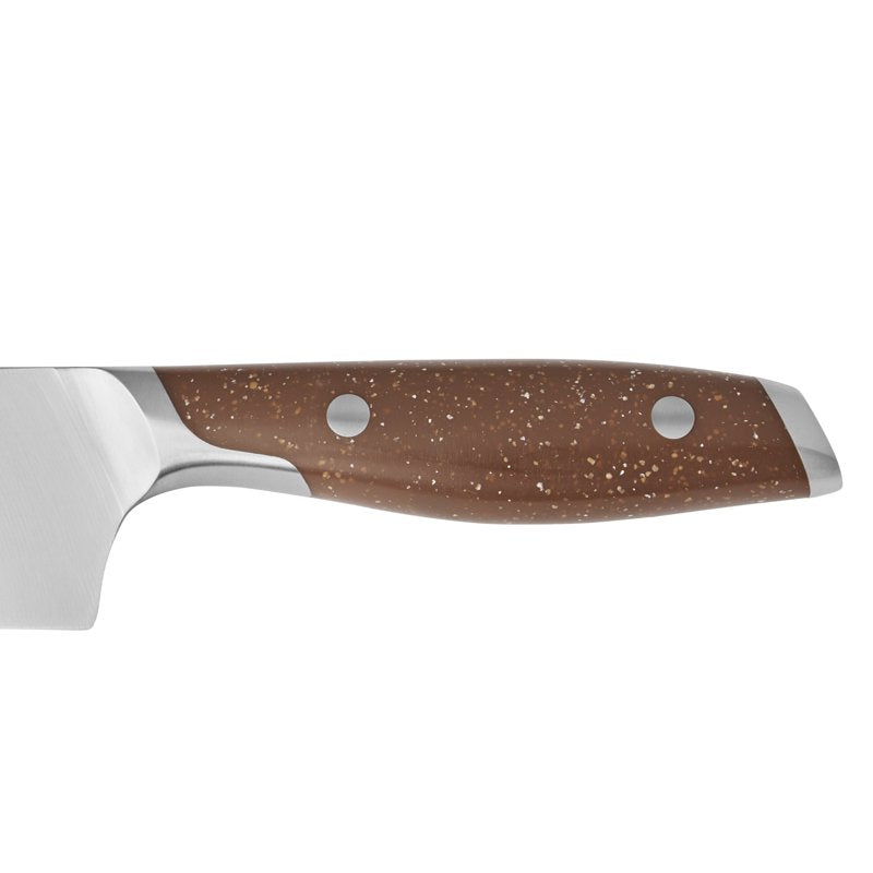 3-Piece Kitchen Knife Set with Ergonomic Handles - Brown Speckle