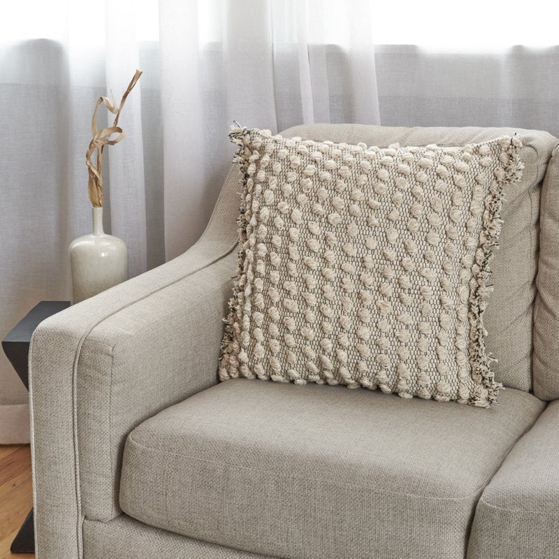 Better Homes & Gardens Nubby Dots Decorative Throw Pillow - Off-White 20x20