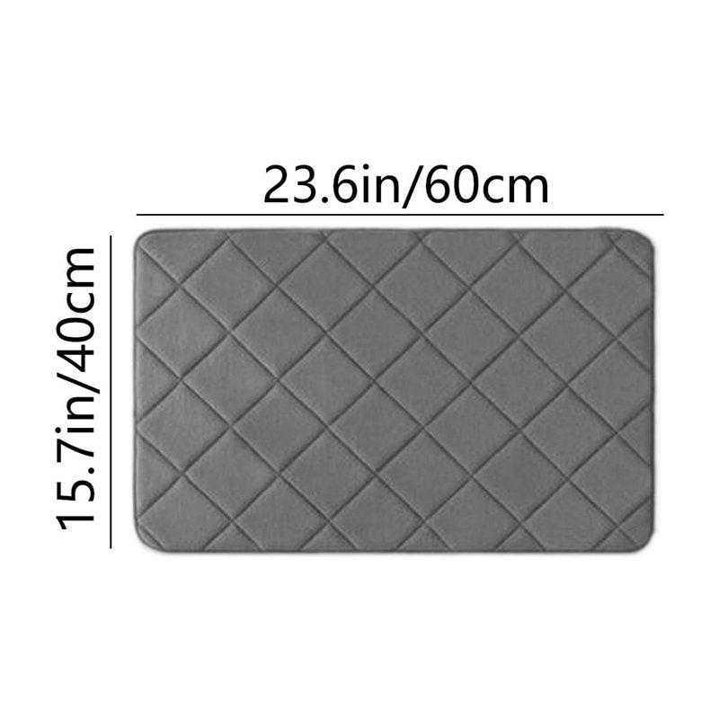 YZEGDCH Bathroom Rug Gray Extra Soft Non-Slip Quick Dry Machine Washable Variation #4