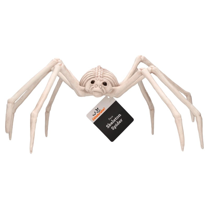 Halloween Faux Skeleton Spider Decoration 5.3-Inch Whimsical Creepy Decor