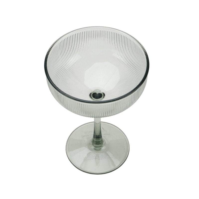 Green Ribbed Tritan Coupe Glass - 11 oz Durable Drinkware