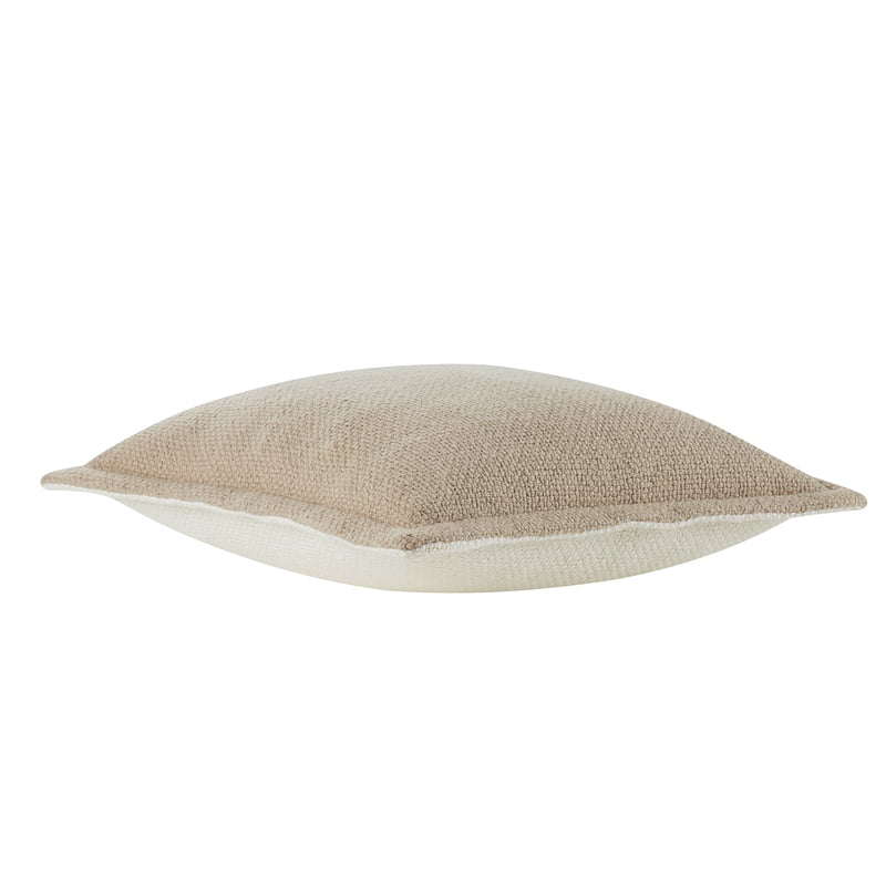 My Texas House 20x20 Reversible Cotton Decorative Pillow - Taupe, 2 Pack
