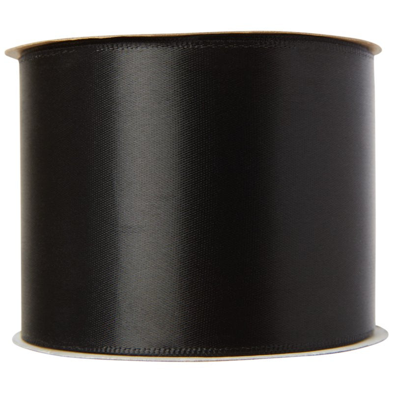 (3 Pack) Offray Black Satin Ribbon 2 1/4 Inch Wide, 9 Feet Each - Craft & Gift Wrap