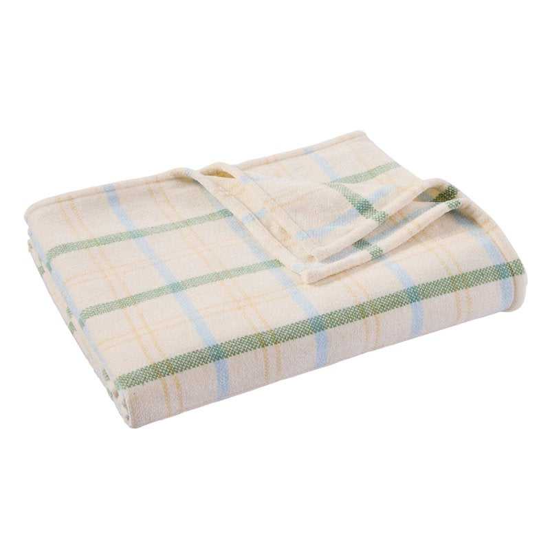 Chenille Throw Blanket - Vanilla Dream, 50x72 Inches, Woven Botanical Design