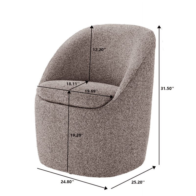 Dining Arm Chair - Fully Upholstered Cream, Truffle Brown