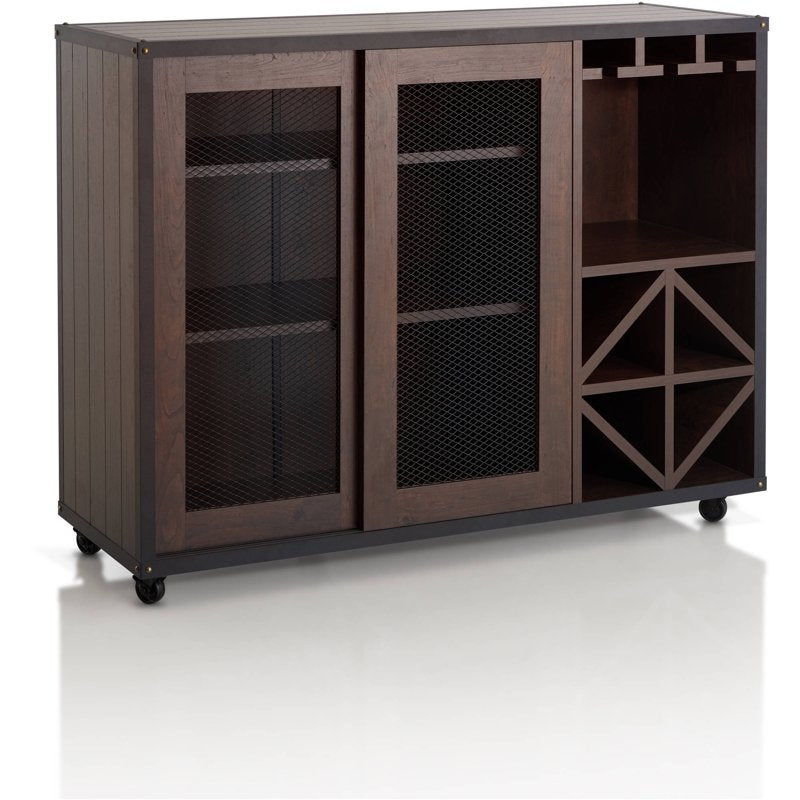 Industrial Multi-Storage Dining Buffet - Vintage Walnut
