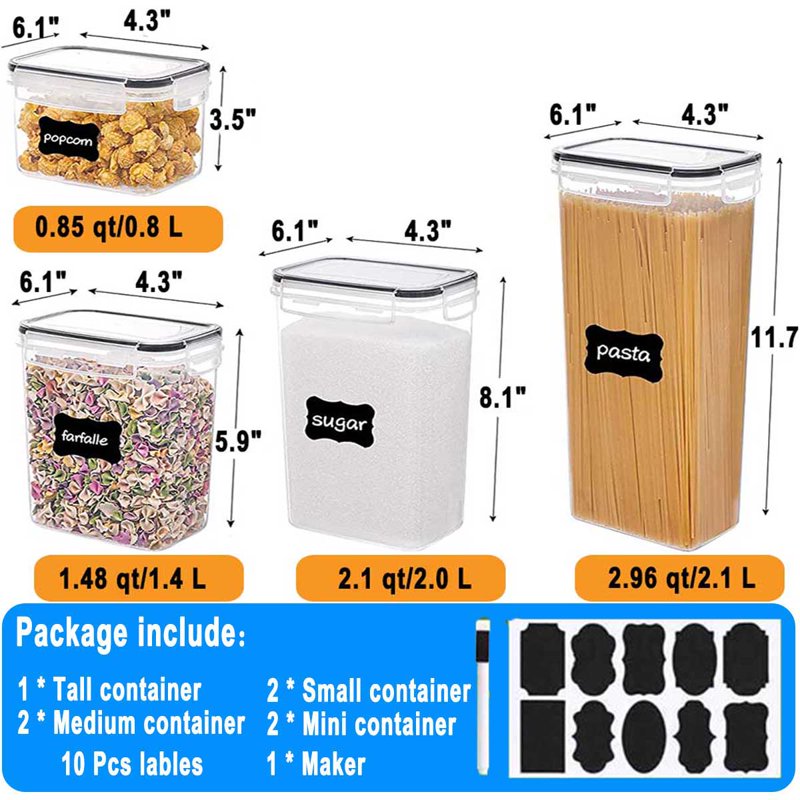Airtight Food Storage Containers Set for Pantry Organization