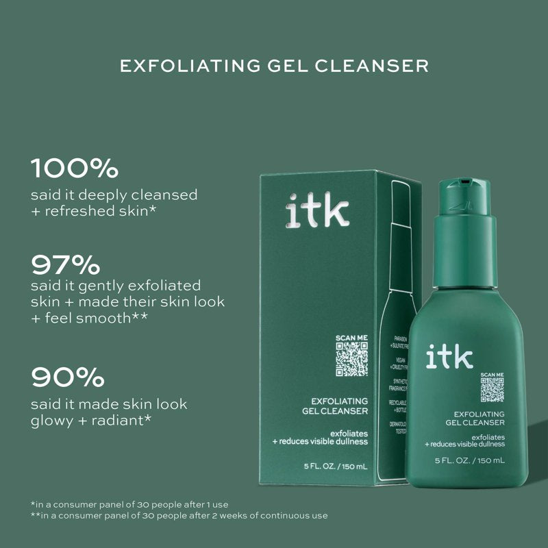Exfoliating Gel Face Wash with Glycolic Acid and Spirulina, 5 oz