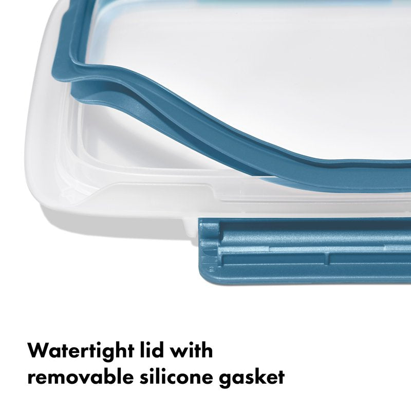 Leakproof 5-Cup Food Storage Container - 1.8L, Ocean Blue
