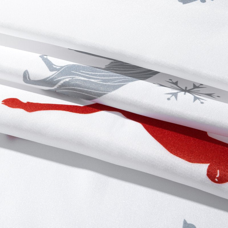 Christmas Tablecloth Rectangle - White 60x84in - Red Pine Tree